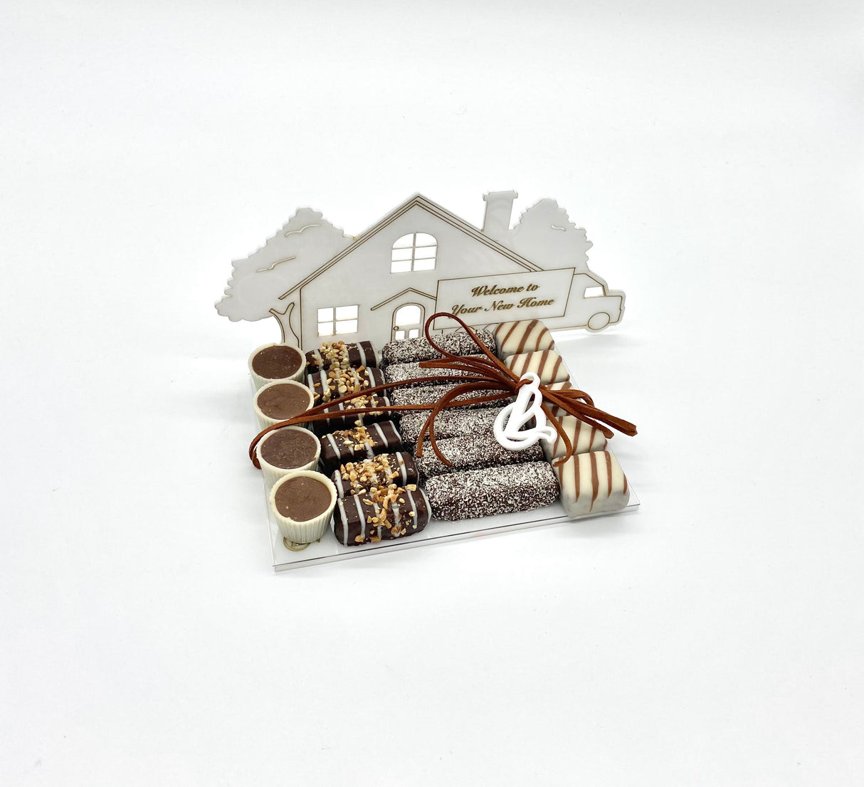 House Moving Truck Welcome to your New Home Chocolate Treat Tray - LEHADAR