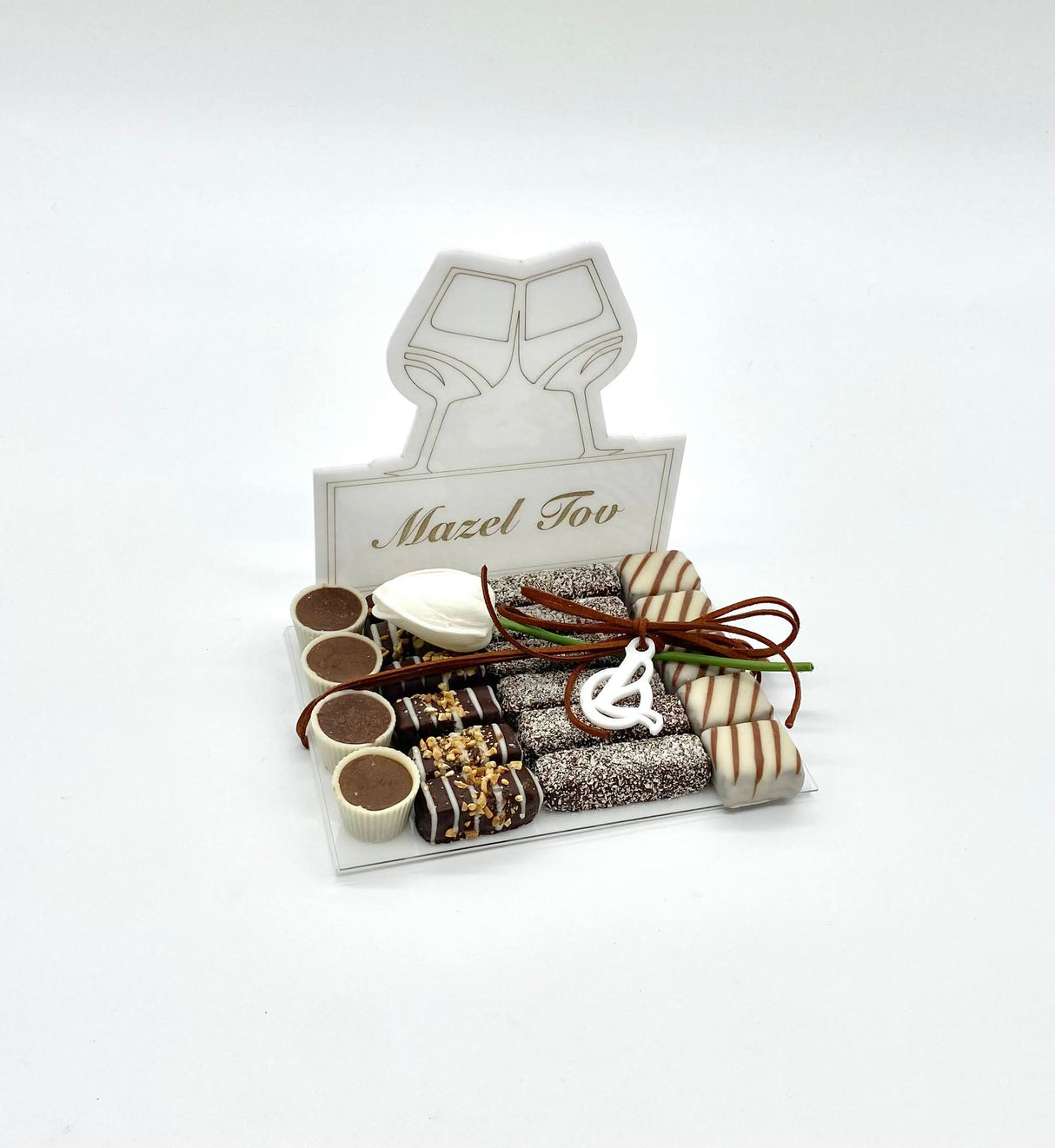 L'Chaim Mazel Tov Chocolate Treat Tray - LEHADAR