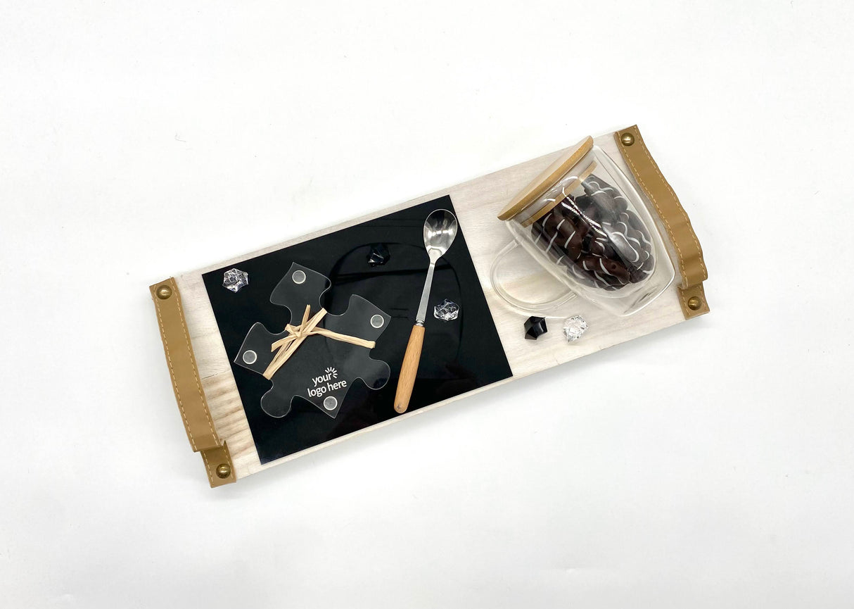 Personal Mug Puzzle Coaster on Board Mishloach Manos Arrangement LE-5295