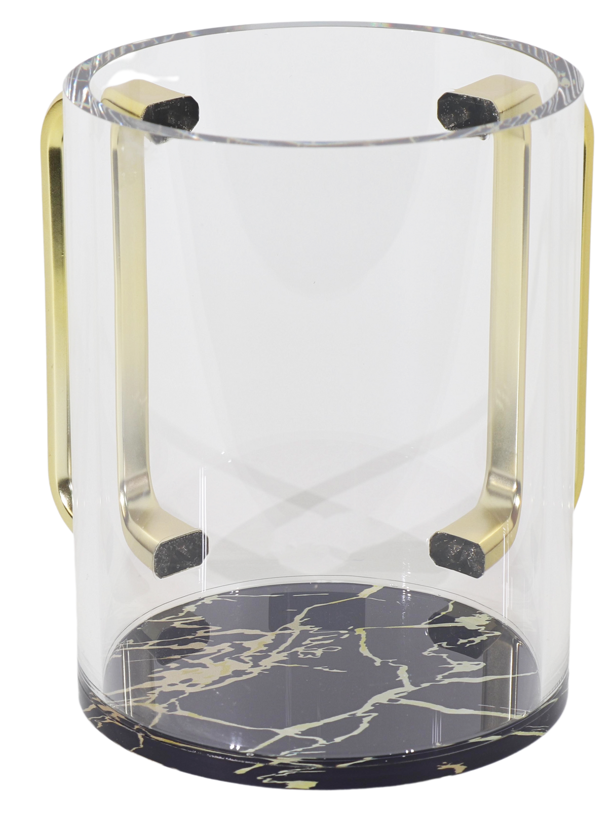 Acrylic Clear Washing Cup - Gold Handle - LEHADAR