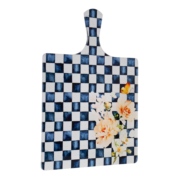 Chic Checkered Lucite Board with Handle - LEHADAR