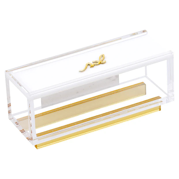 Lucite Matches Box with Text Design - LEHADAR
