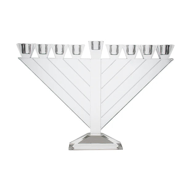 Triangular Crystal Menorah - LEHADAR