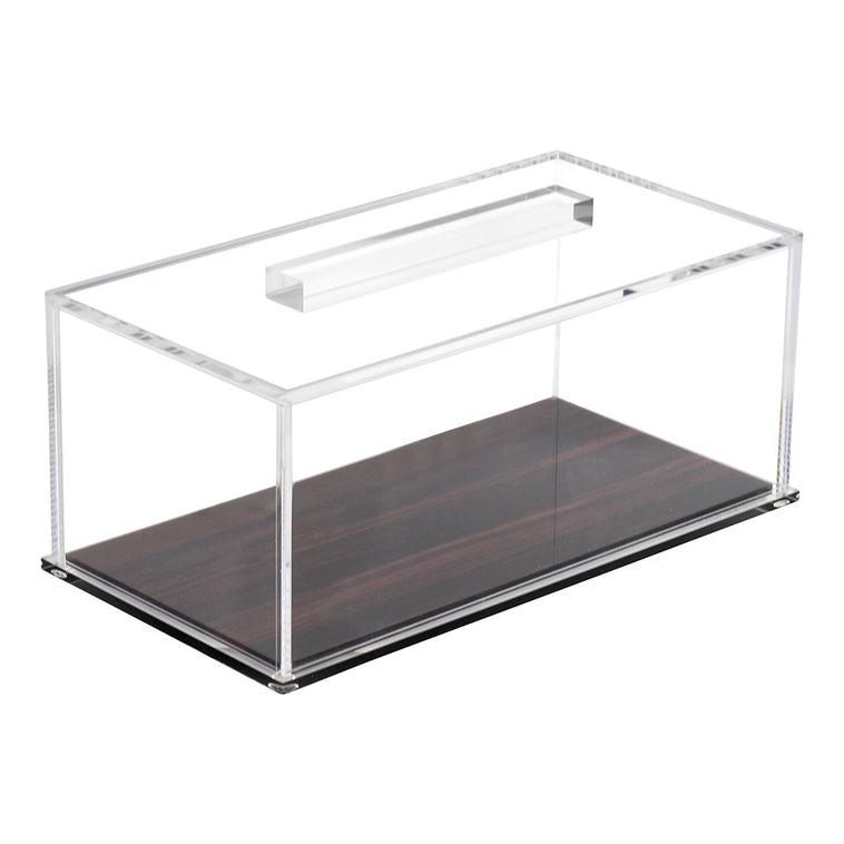 Lucite Wood Look Cake Tray with Lid - LEHADAR