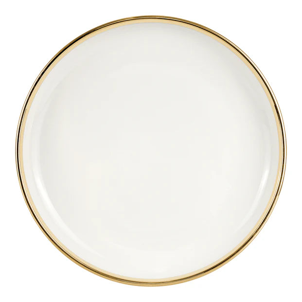 Porcelain Dinnerware Set White and Gold - LEHADAR