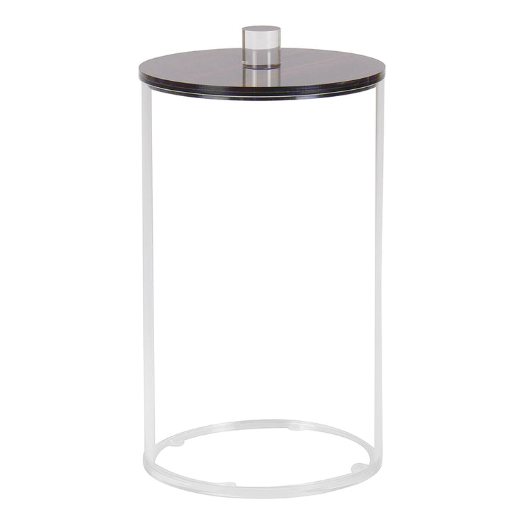 Lucite Cookie Jars with Wood Look LIds - LEHADAR
