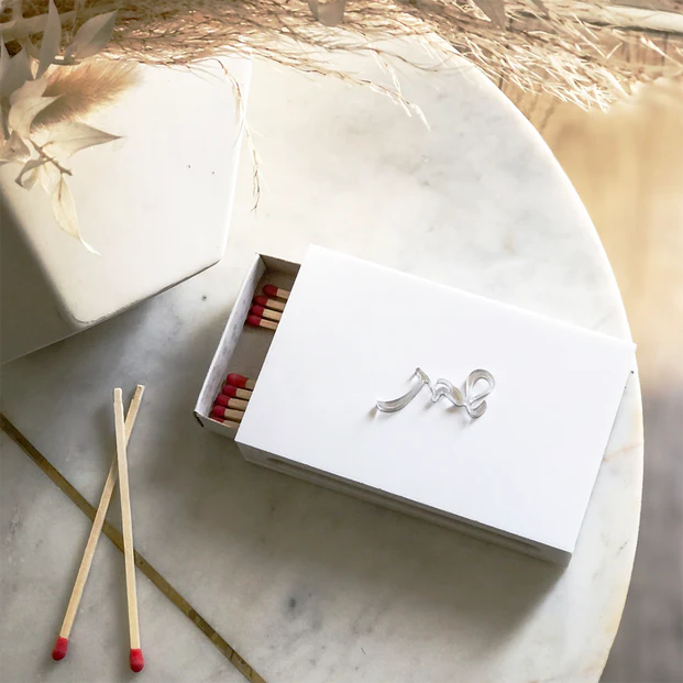 Lucite White Matches Box Holder - LEHADAR