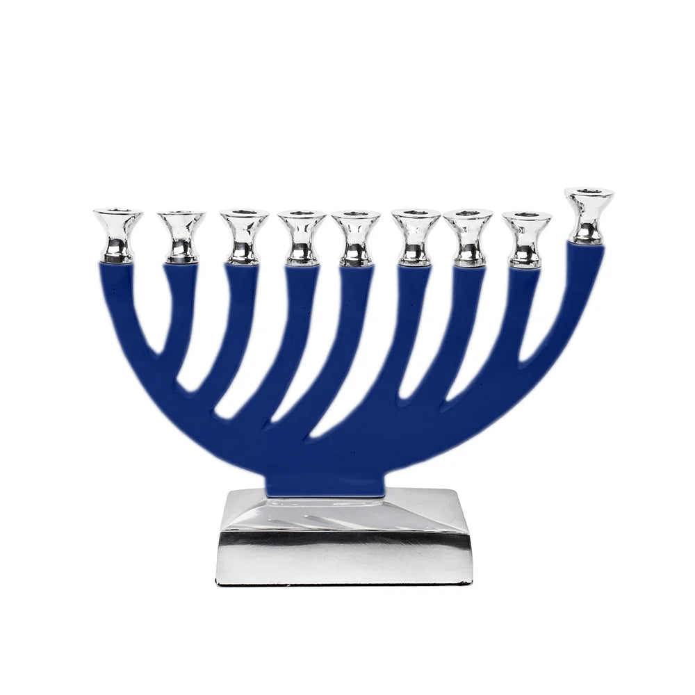 Metal Candle Menorah Polished - LEHADAR