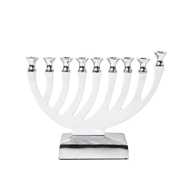 Metal Candle Menorah Polished - LEHADAR