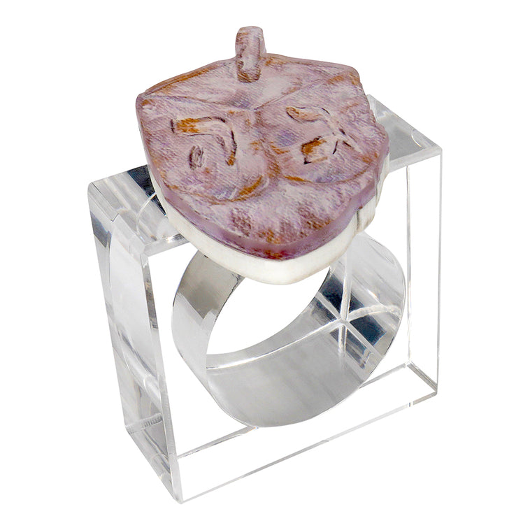 Lucite Yom Tov Napkin Ring Set - LEHADAR