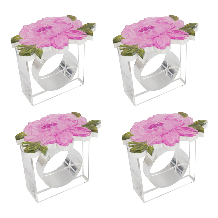 Lucite Yom Tov Napkin Ring Set - LEHADAR