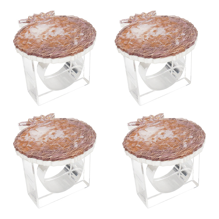 Lucite Yom Tov Napkin Ring Set - LEHADAR
