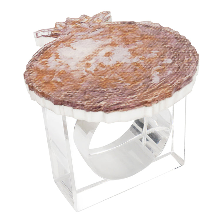 Lucite Yom Tov Napkin Ring Set - LEHADAR