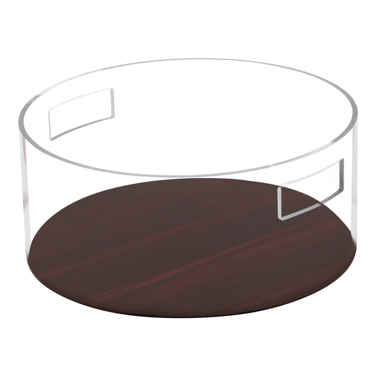 Lucite Wood Look Wash Bowl - LEHADAR