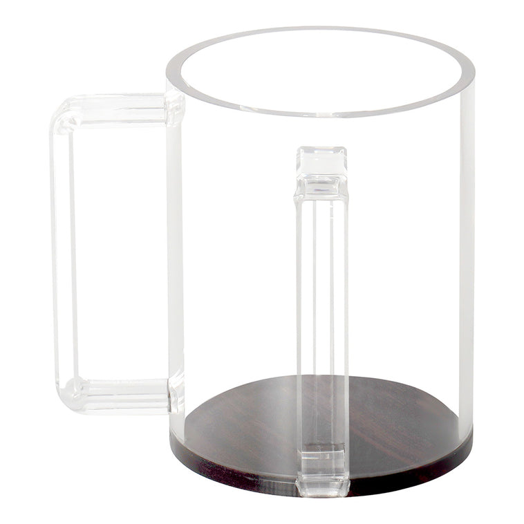 Lucite Wood Look Wash Cup - LEHADAR