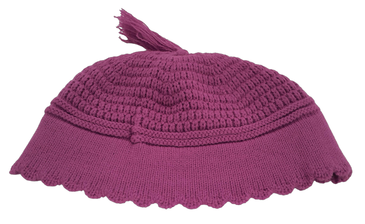 Yerushalmi Kippah Purple Medium - LEHADAR