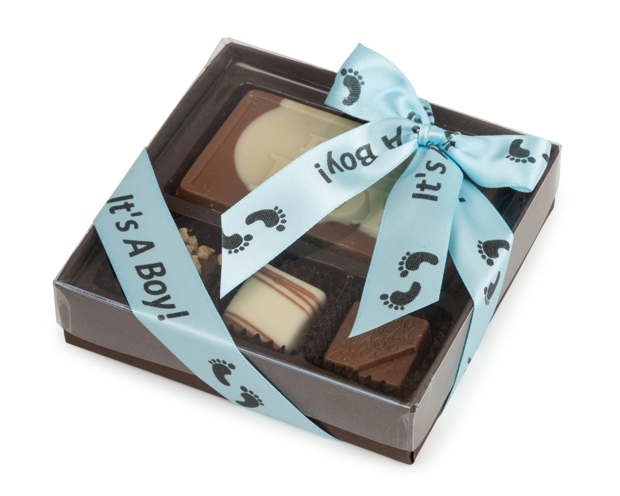 4 Piece It’s A Boy Assorted Chocolate Truffle Message Gift Box - LEHADAR