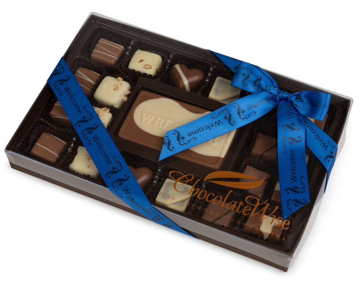 24 Piece Welcome Assorted Chocolate Truffle Message Gift Box - LEHADAR