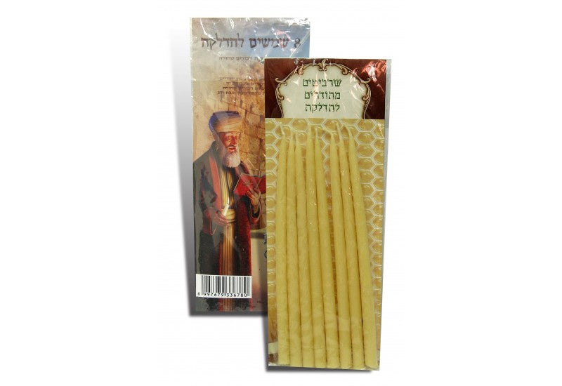 Pack Of 8 Shamashim Small Wax 6" (8*100) - LEHADAR