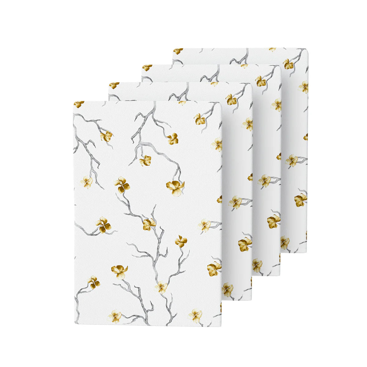 Golden Branch Napkins (4-Pack) - LEHADAR