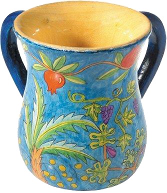 Yair Emanuel's Wooden Wash Cup -7 Species - LEHADAR