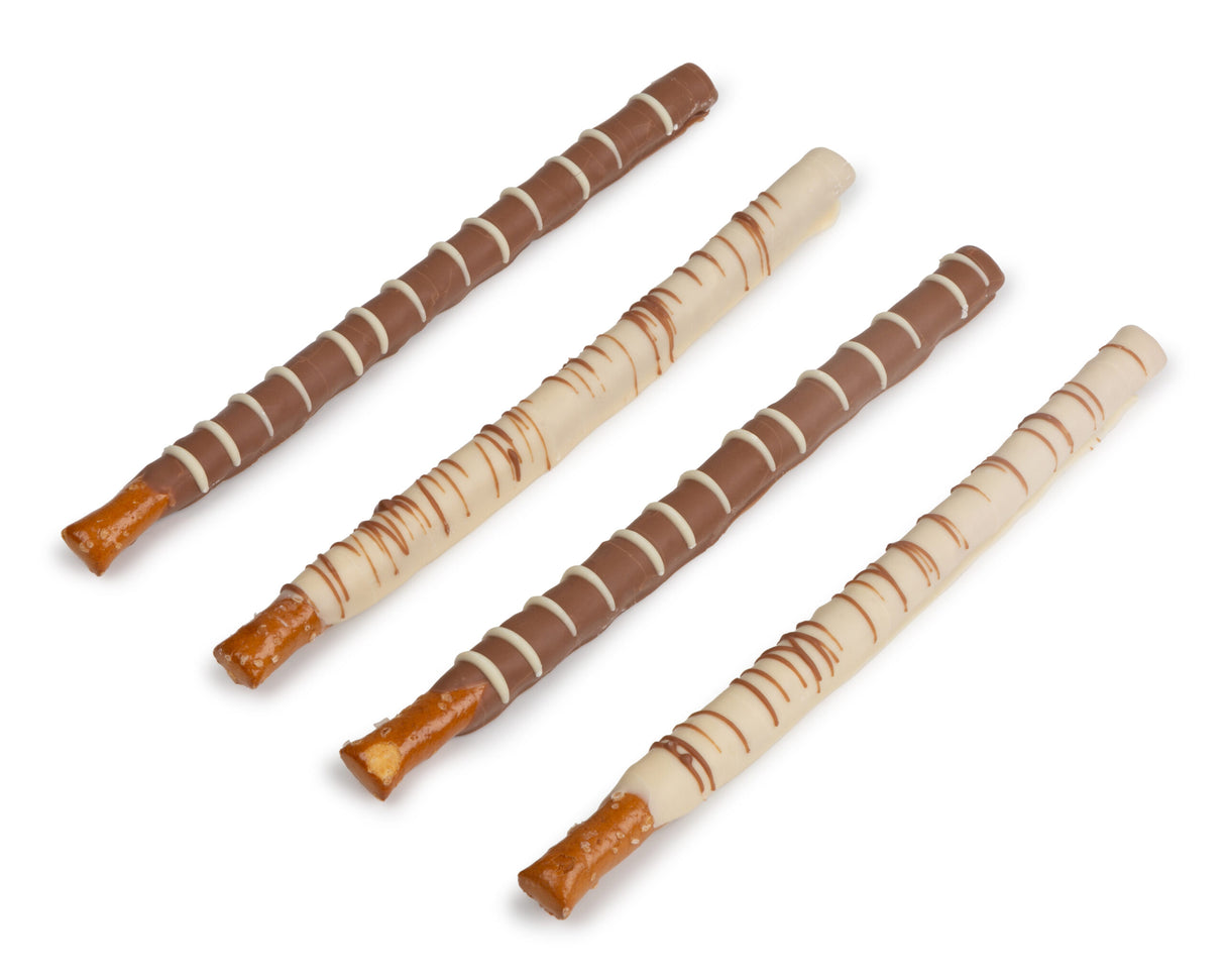 4 Piece Dairy Chocolate Covered Pretzel Rods - LEHADAR