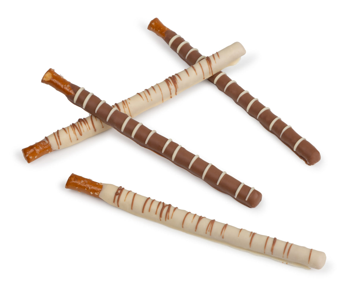 4 Piece Dairy Chocolate Covered Pretzel Rods - LEHADAR