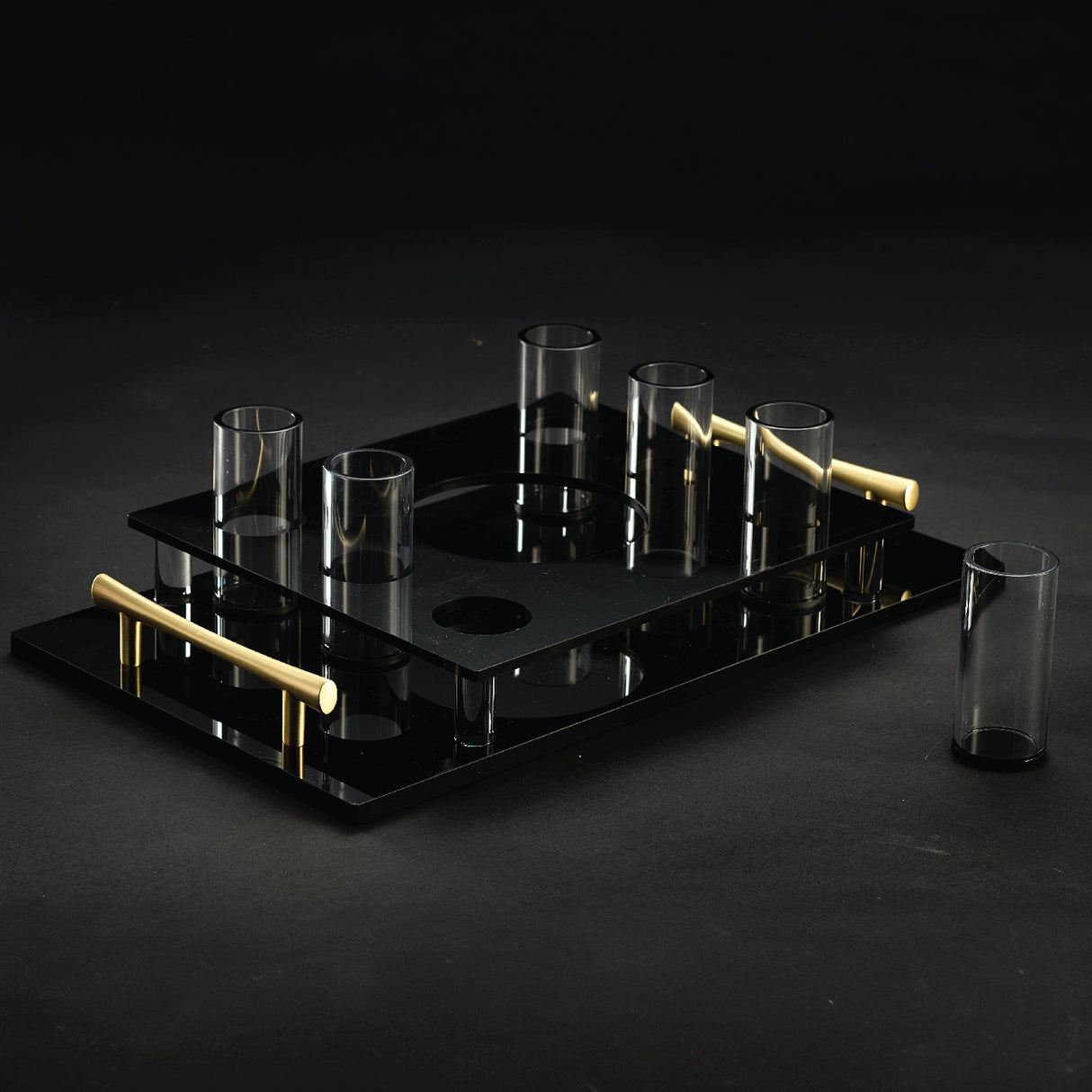 Shot Cup Set- Black Lucite - LEHADAR