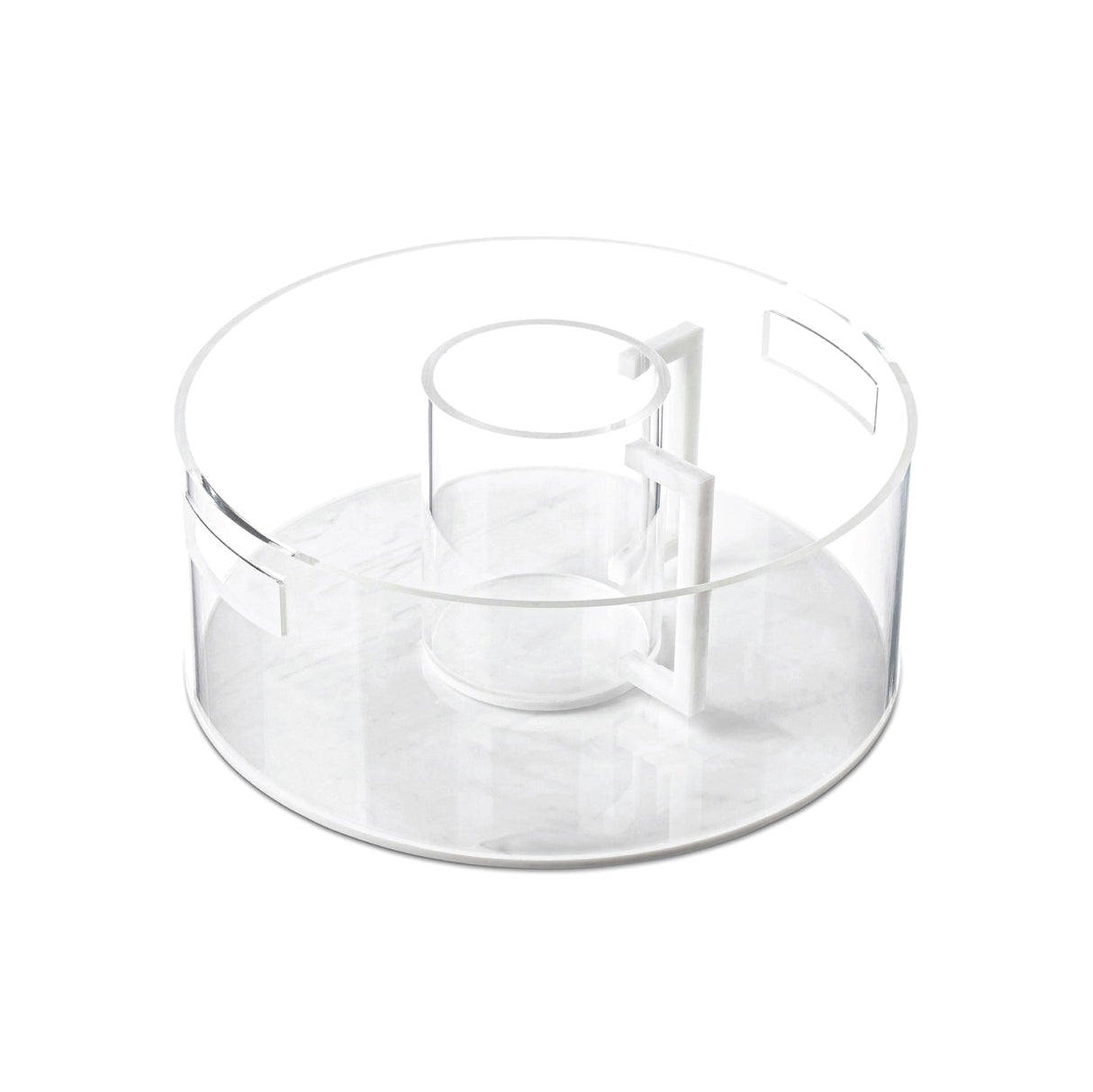 White Marble Lucite Washing Cup and Bowl Set - LEHADAR