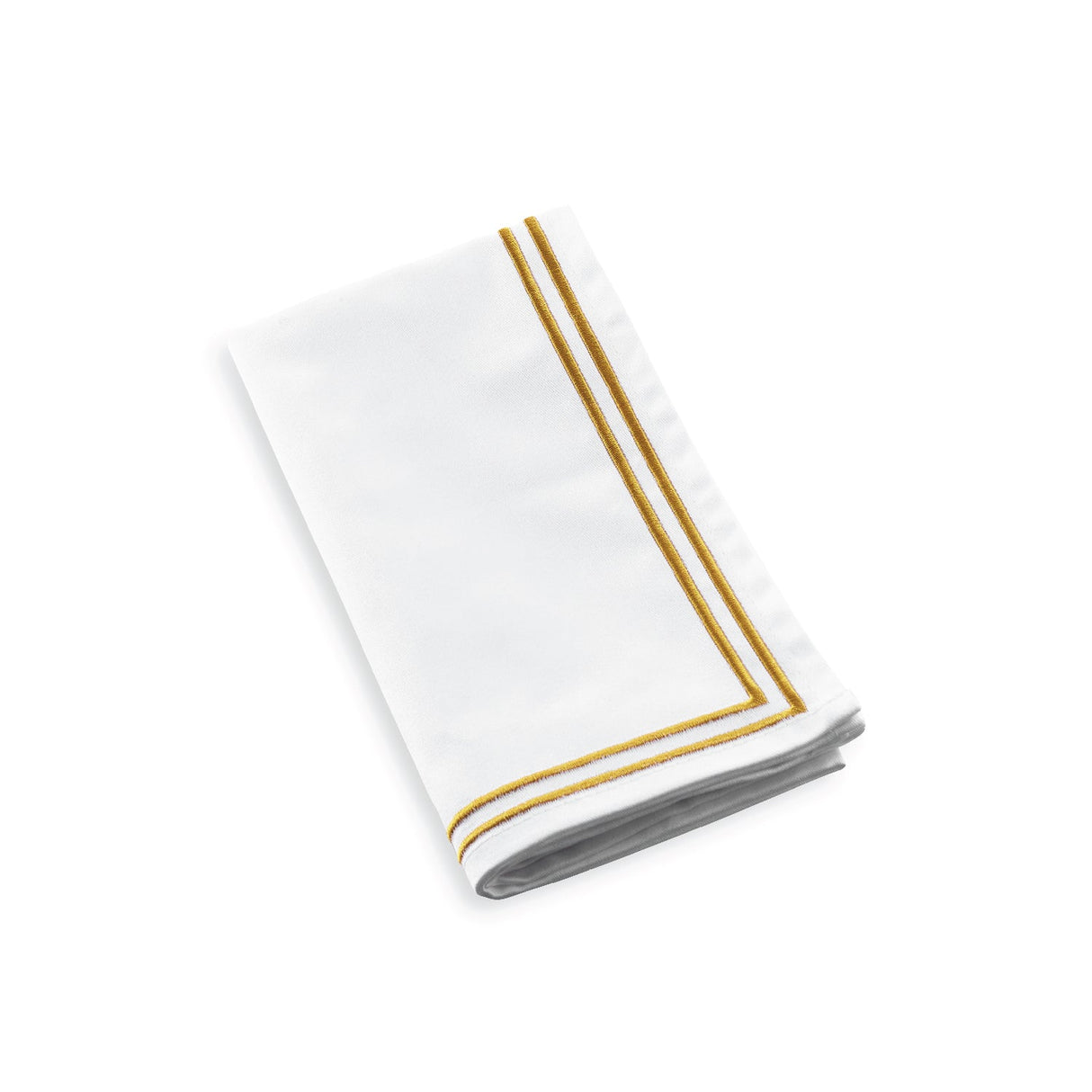 Double Rim Cloth Napkins- Gold- Set of 4 - LEHADAR