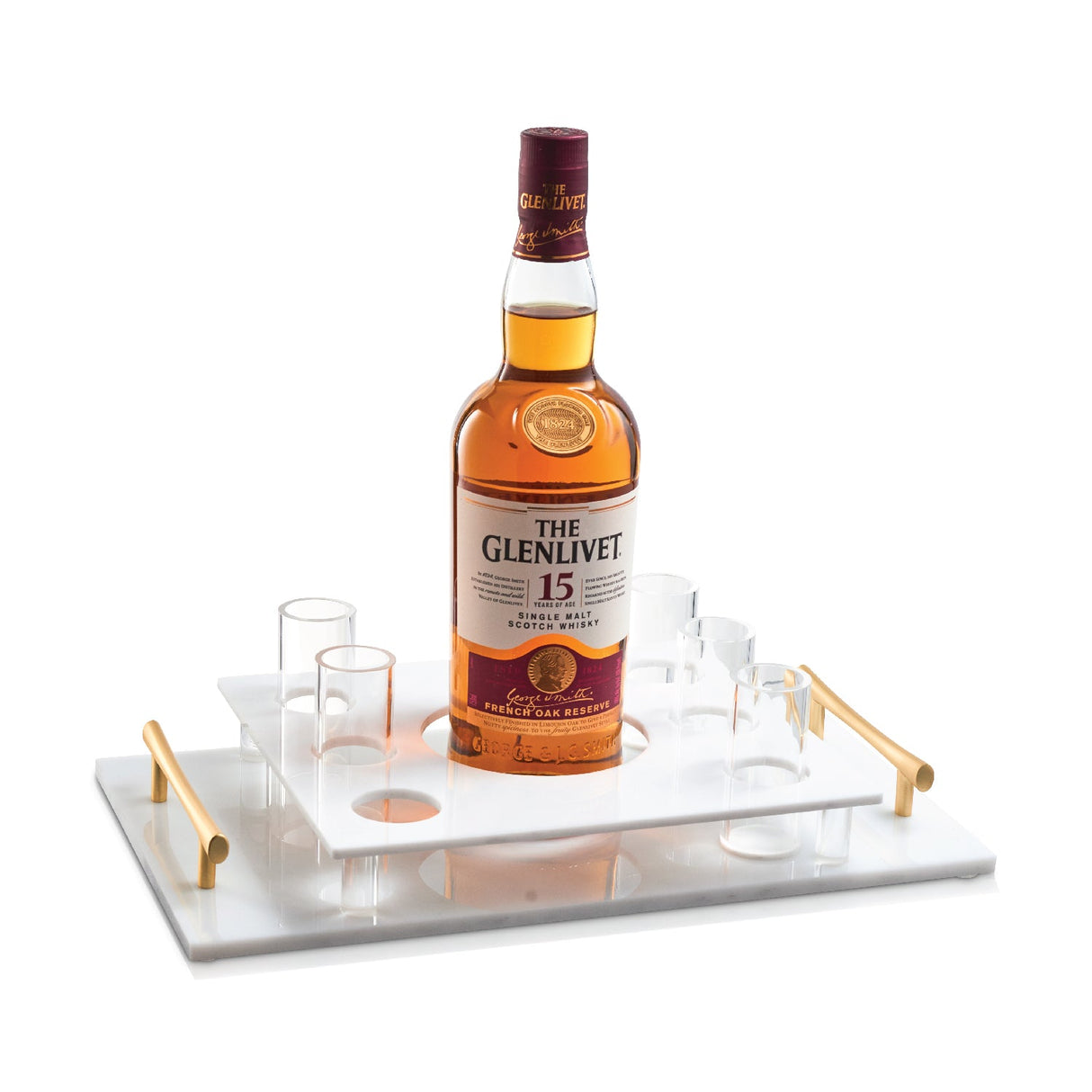 Shot Cup Set- White Marble Lucite - LEHADAR