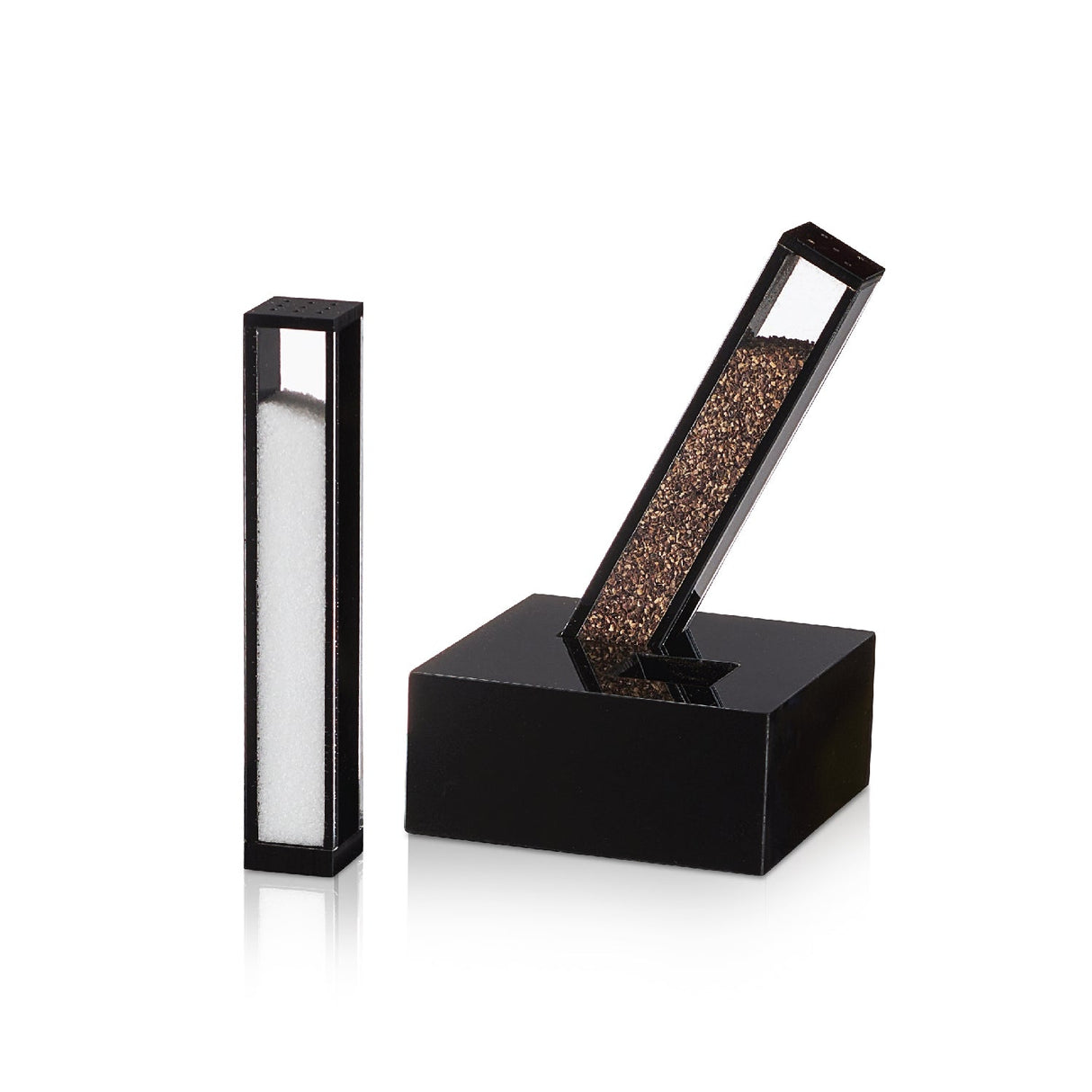 X Salt and Pepper Set- Black Lucite - LEHADAR