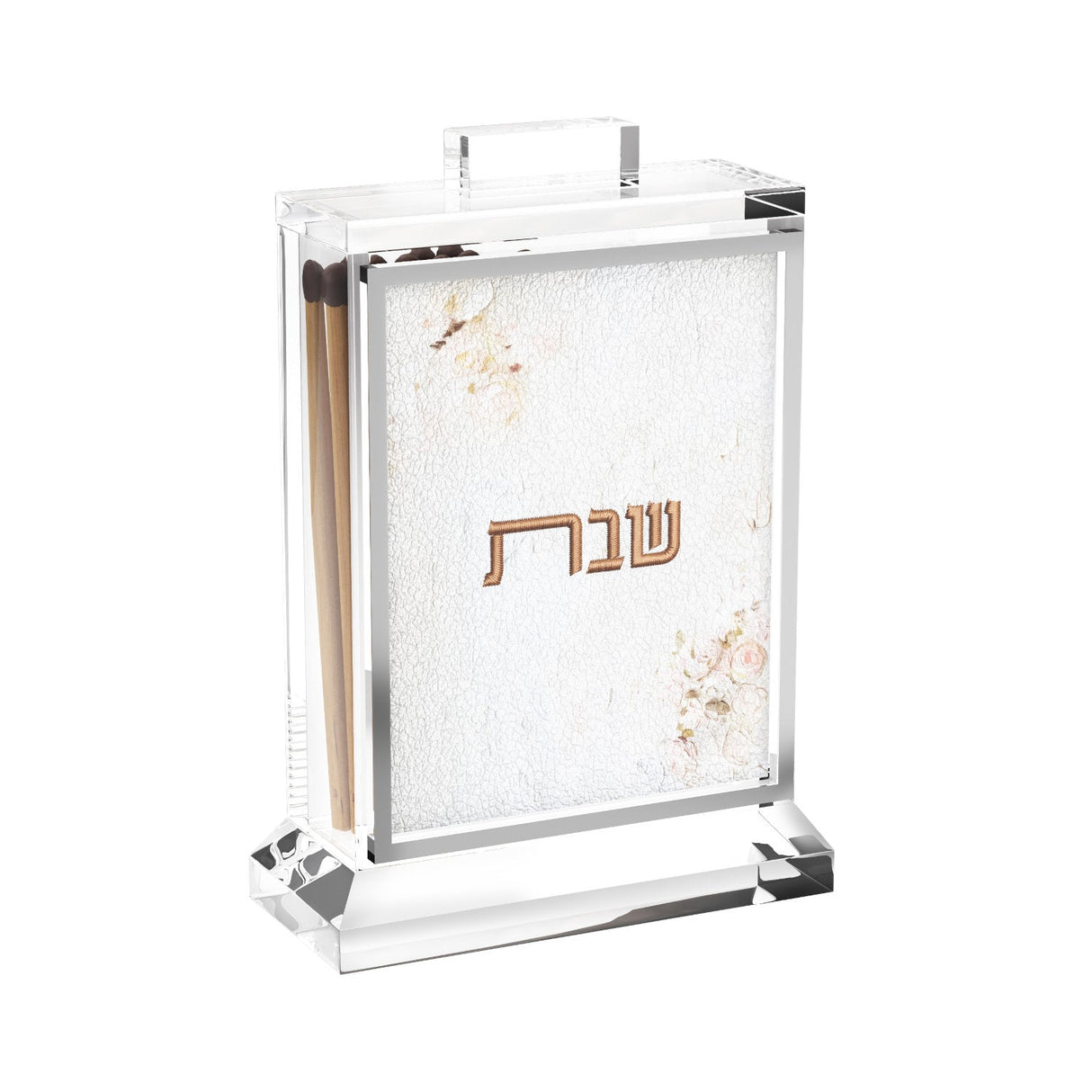 Leatherite Artwork Matchbox - Blush Rose - LEHADAR