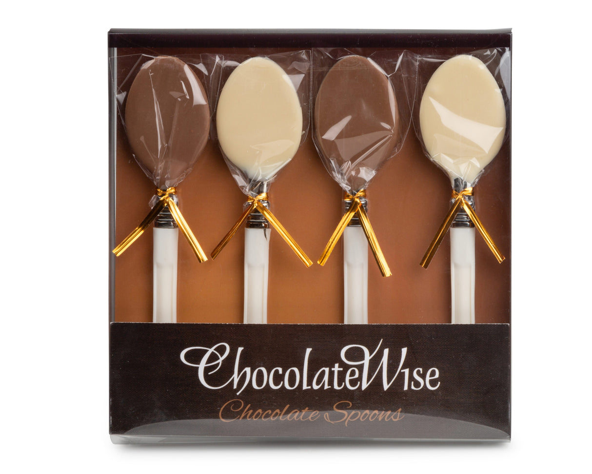 4 Piece Dairy Chocolate Covered Spoons - LEHADAR