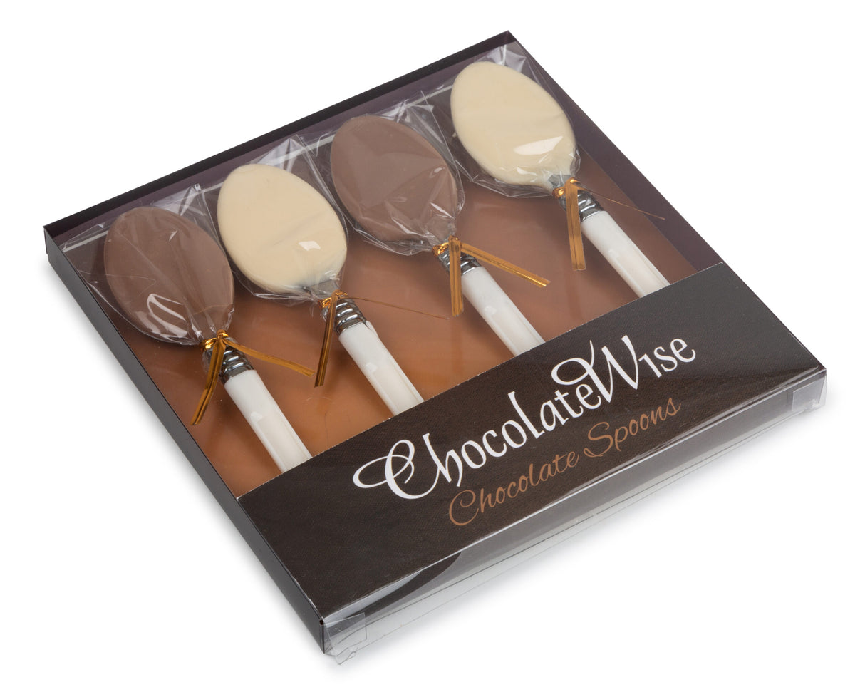4 Piece Dairy Chocolate Covered Spoons - LEHADAR