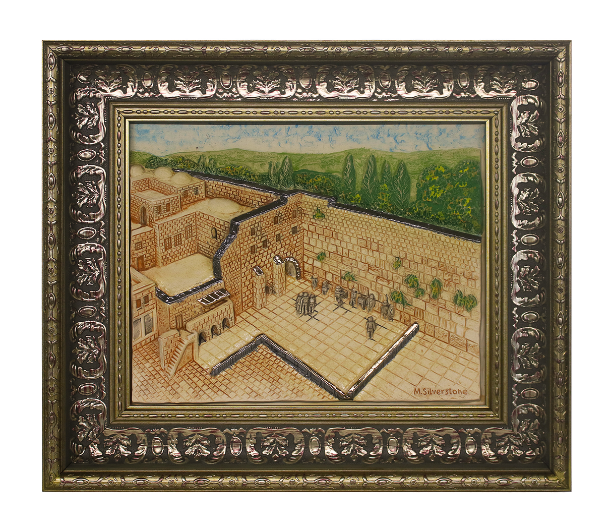 Framed Ceramic Panoramic View - Kotel 20 x 23 - LEHADAR