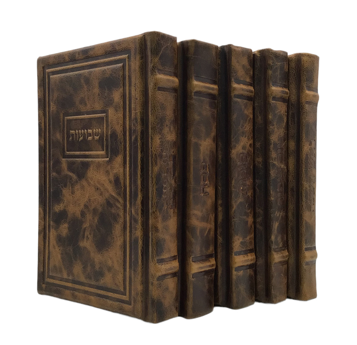 Machzorim Oiz Vehadar, Antique Leather Large 5V, Modern design - LEHADAR