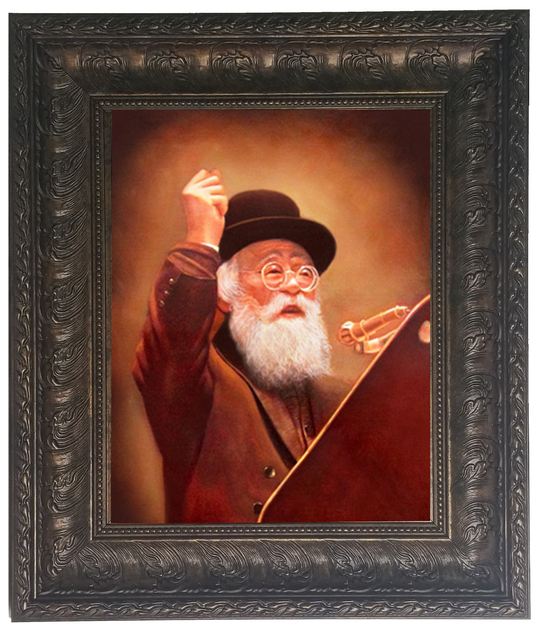 Rav Shach in a shiur Framed Picture-Painting, size: 11*14 - LEHADAR
