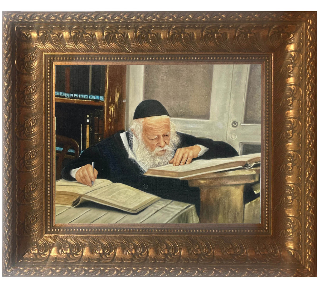 Reb Chaim Kanievsky Painting on Canvas, size: 11*14 - LEHADAR