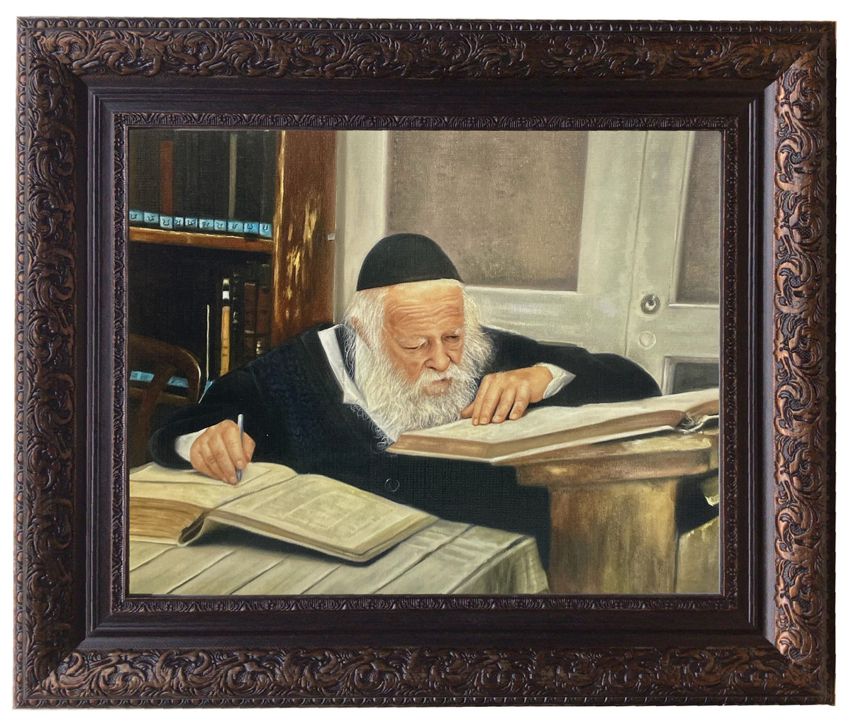 Reb Chaim Kanievsky Framed Picture-Painting, size: 11*14 - LEHADAR