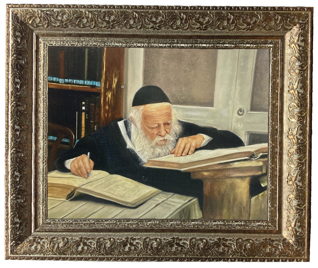 Reb Chaim Kanievsky Framed Picture-Painting, size: 11*14 - LEHADAR