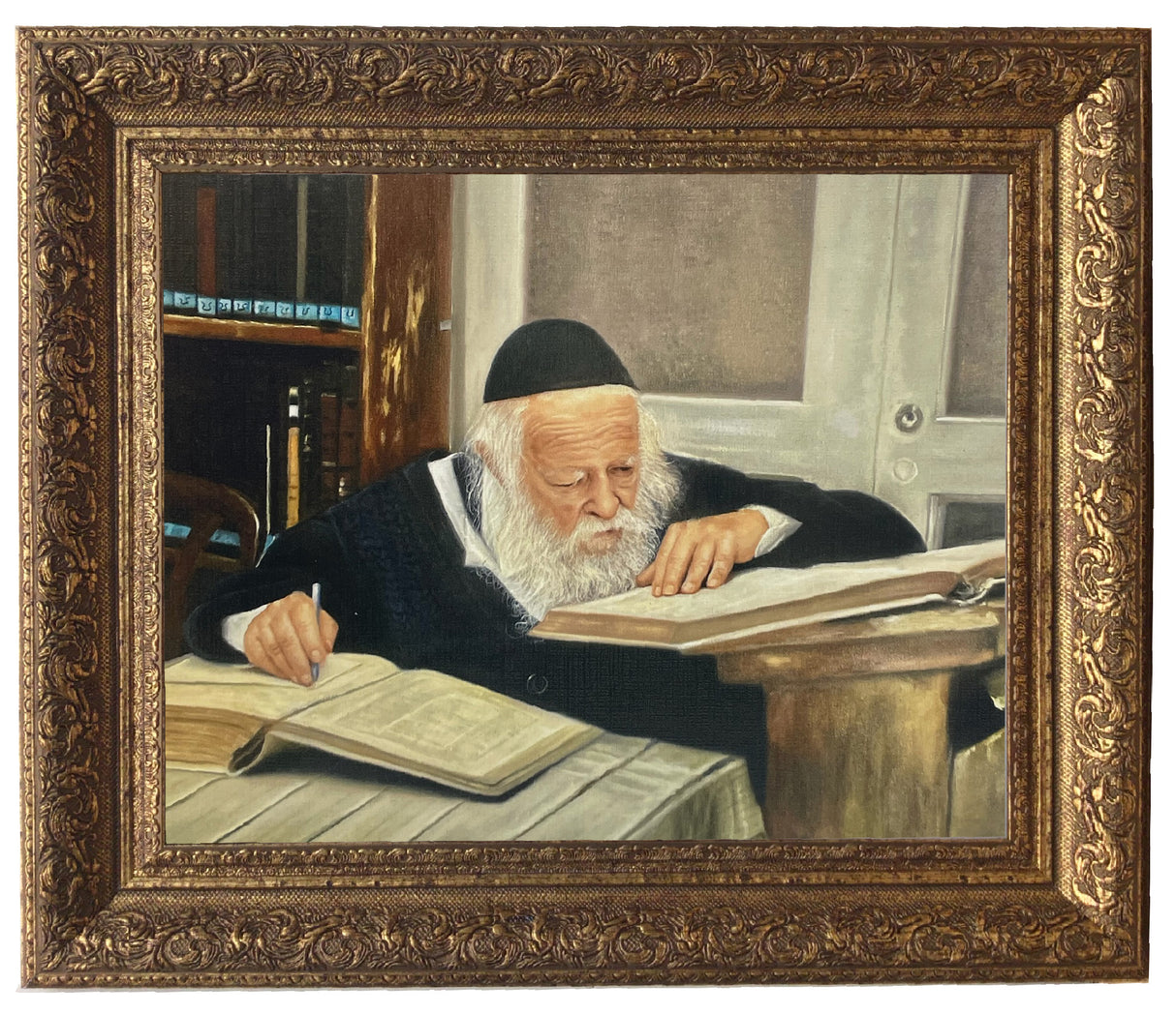 Reb Chaim Kanievsky Framed Picture-Painting, size: 11*14 - LEHADAR