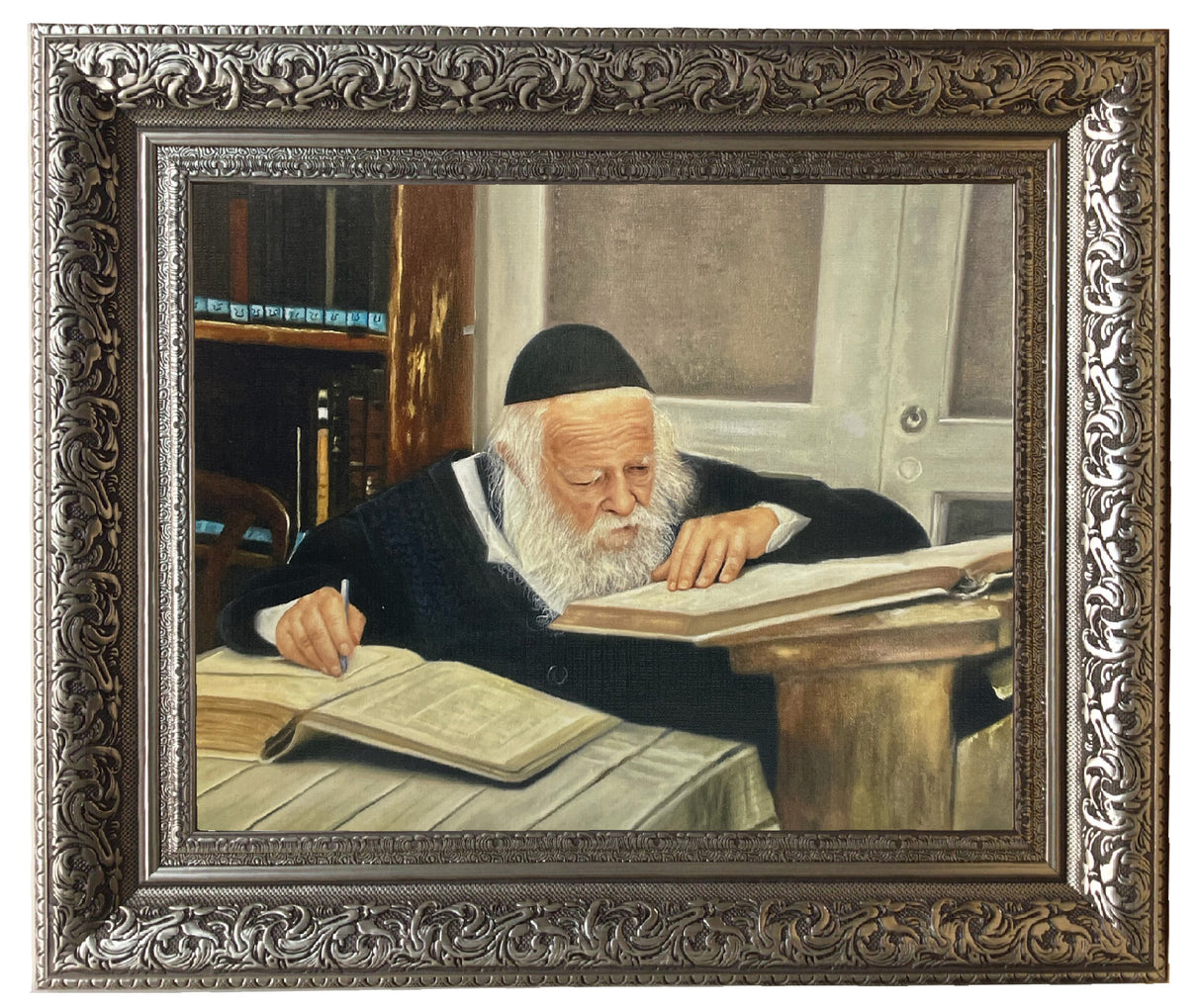 Reb Chaim Kanievsky Framed Picture-Painting, size: 11*14 - LEHADAR