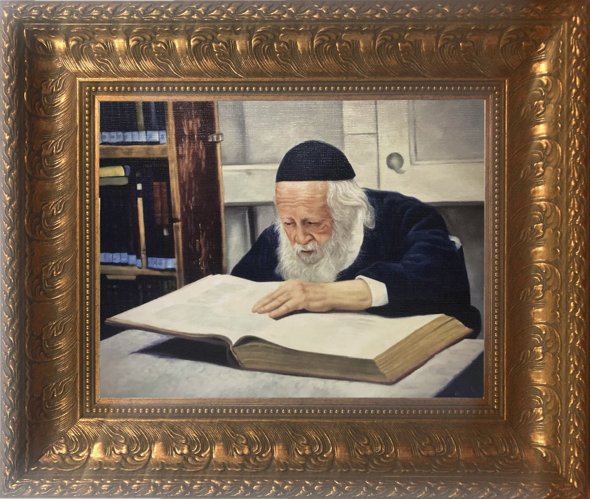 R' Chaim Kanievsky Painting on Canvas, size: 11*14 - LEHADAR