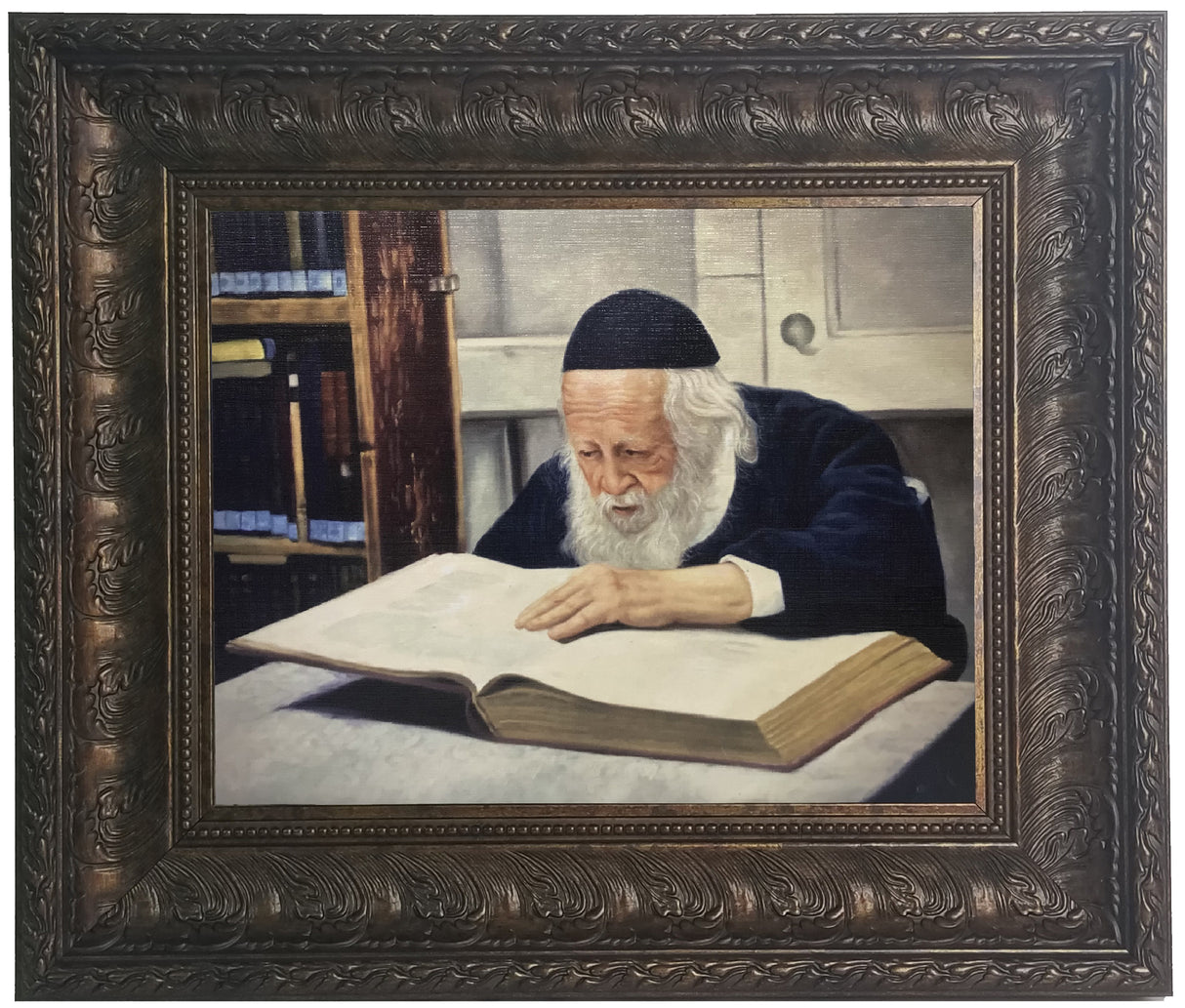 R' Chaim Kanievsky Painting on Canvas, size: 11*14 - LEHADAR