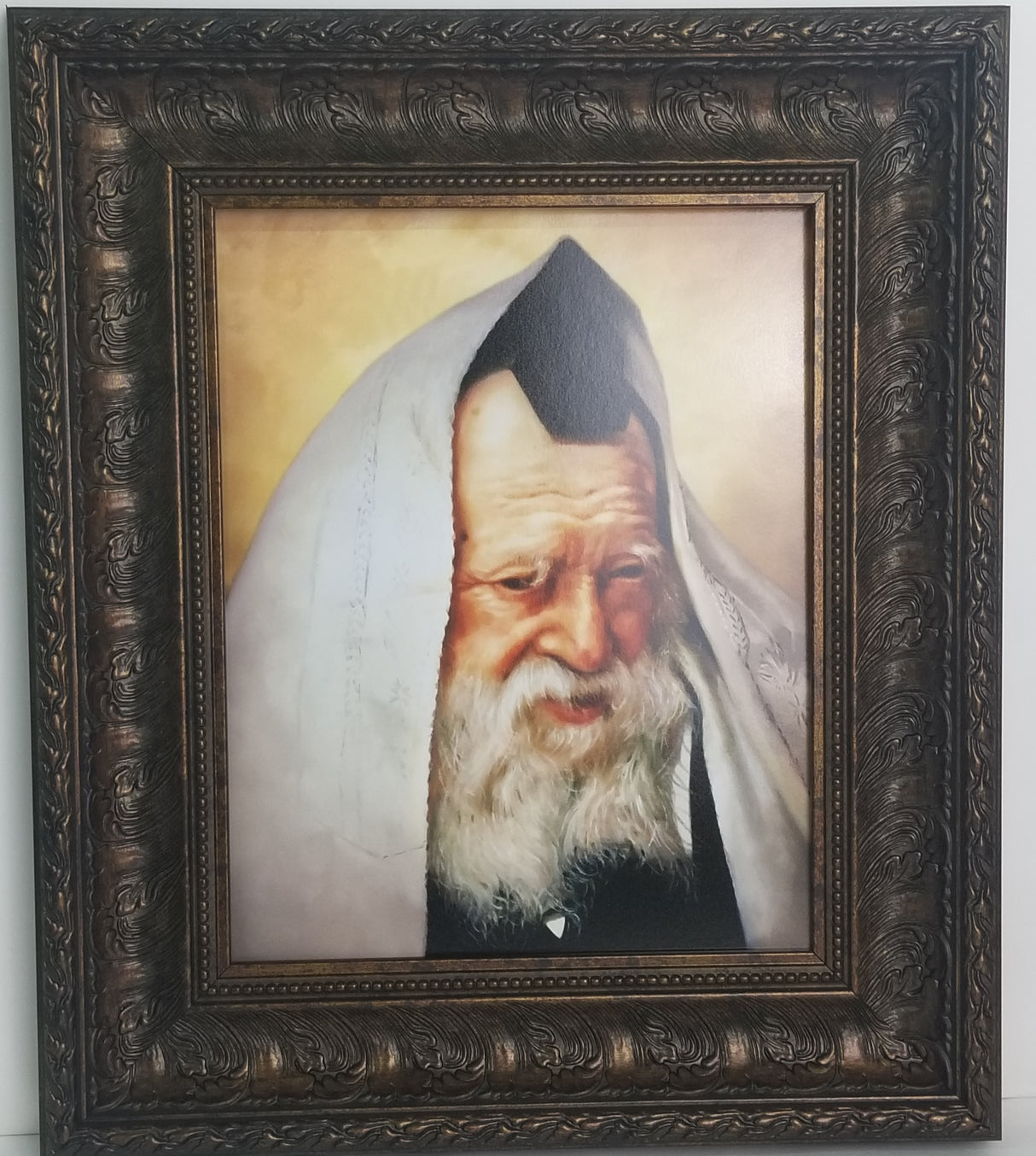 Reb Chaim Kanievsky with Tefillin picture- painting, size: 11*14 - LEHADAR