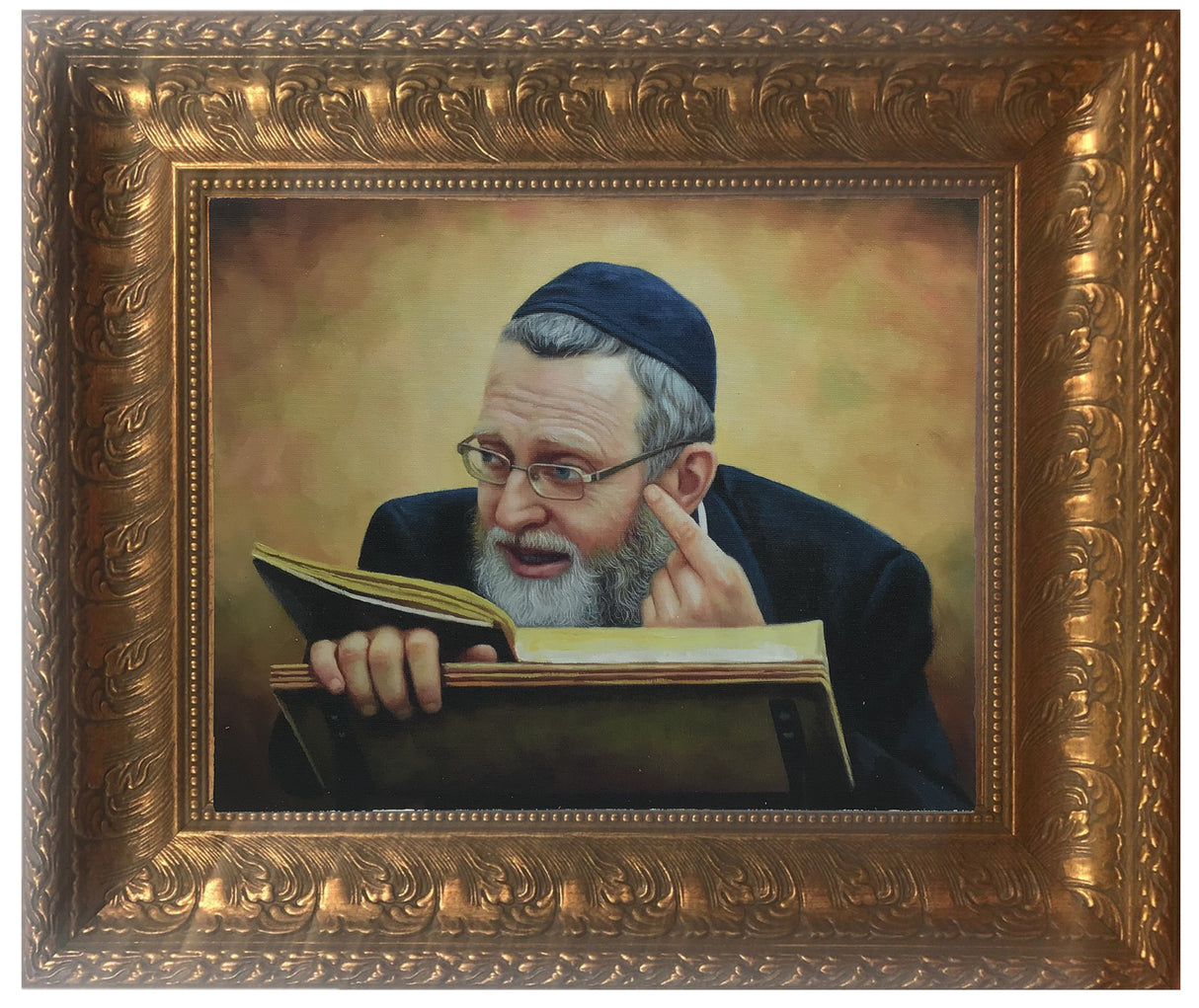 Rav Asher Arieli framed picture-painting, size: 11*14 - LEHADAR