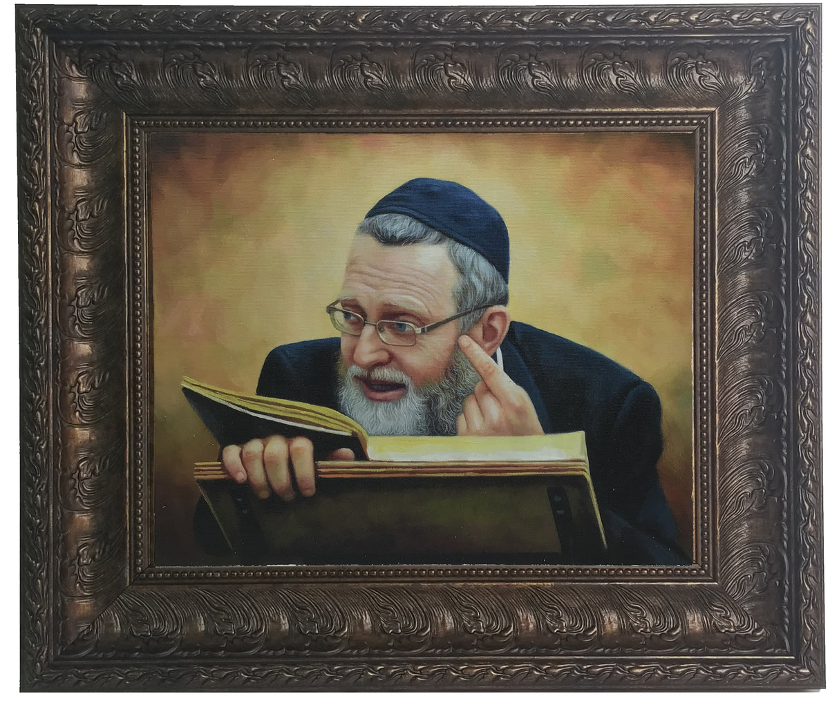 Rav Asher Arieli framed picture-painting, size: 11*14 - LEHADAR