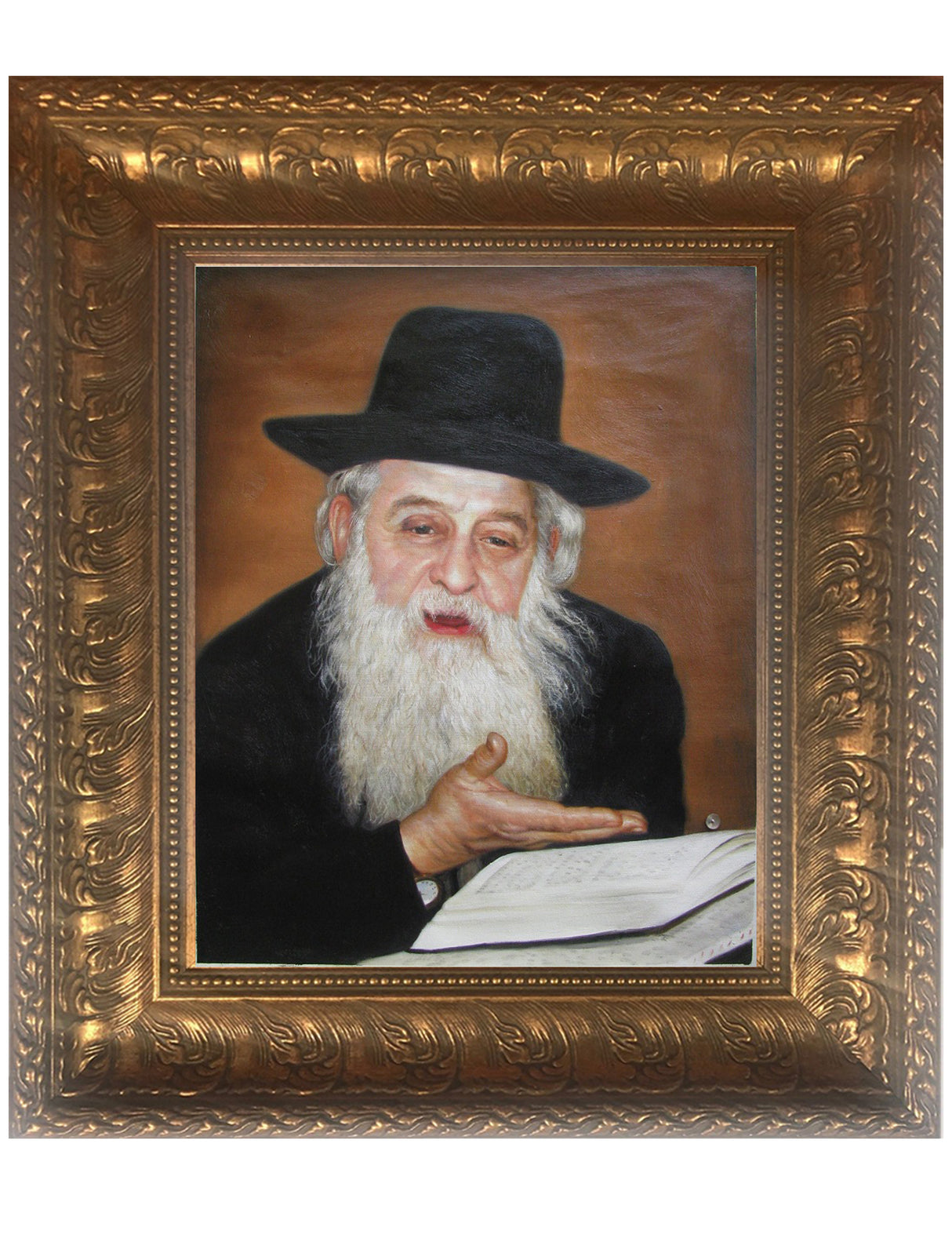 Rabbi Vachtfogel Giving Shiur in Large Frame, size: 16*20 - LEHADAR
