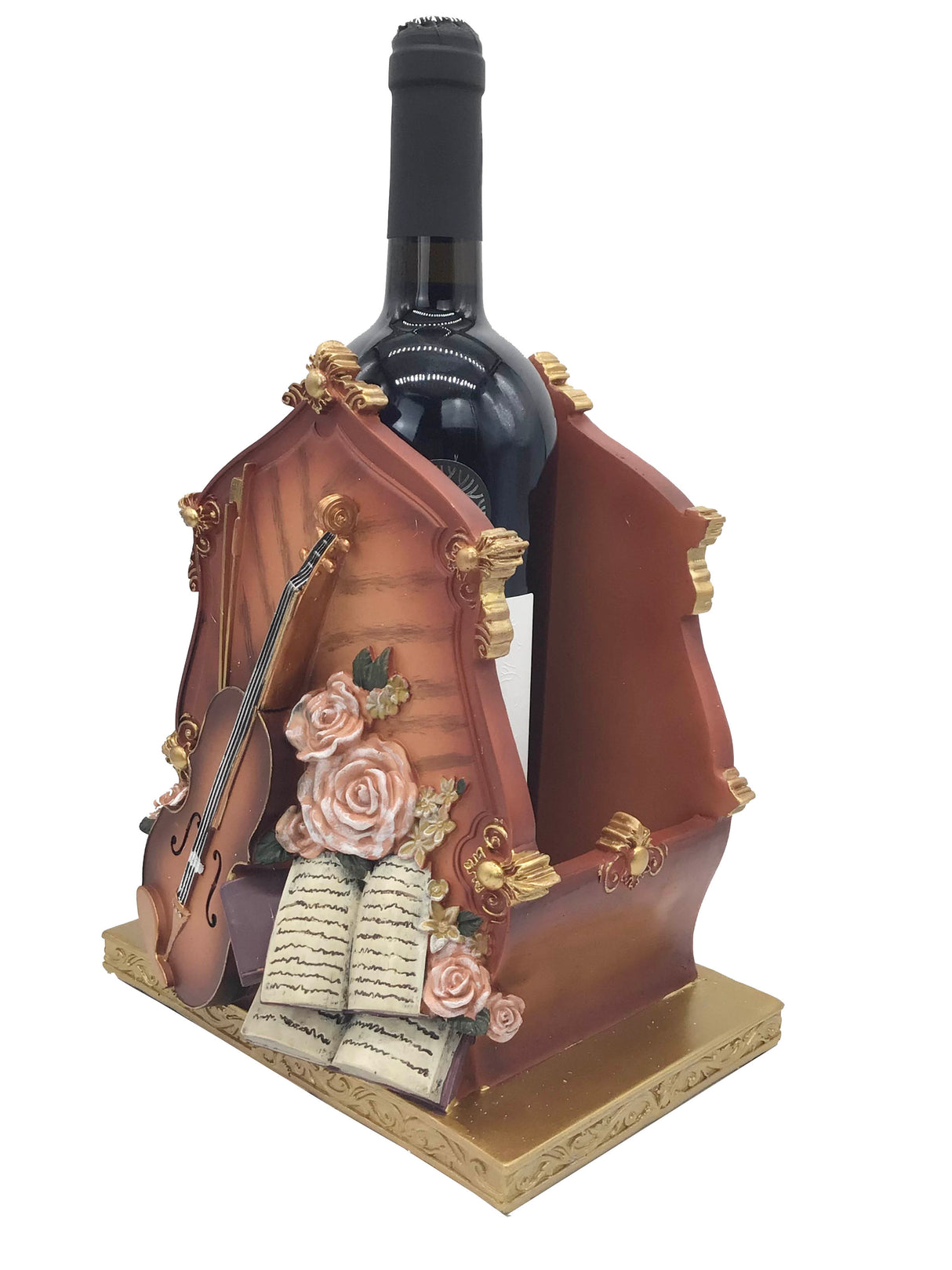 Wine Bottle Holder- Carved Stone - LEHADAR